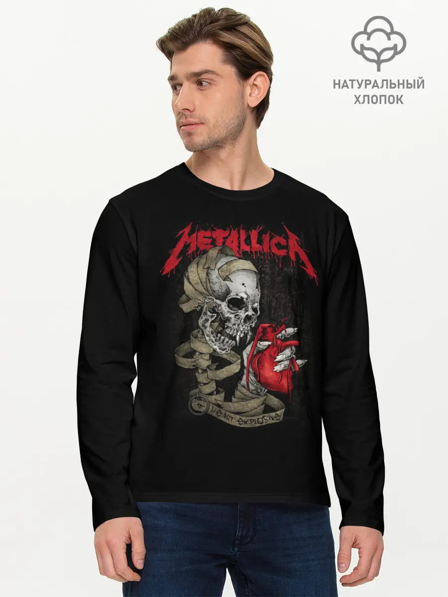 Мужской лонгслив базовый / Metallica (P007_P004ooo2000249, P004ooo2000249)