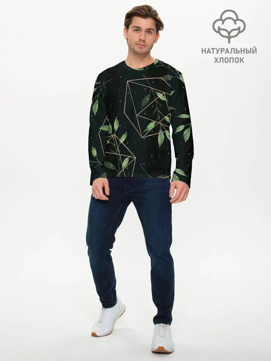 Мужской лонгслив базовый / Геометрия в природе (P007_P004ooo2002743, P004ooo2002743)