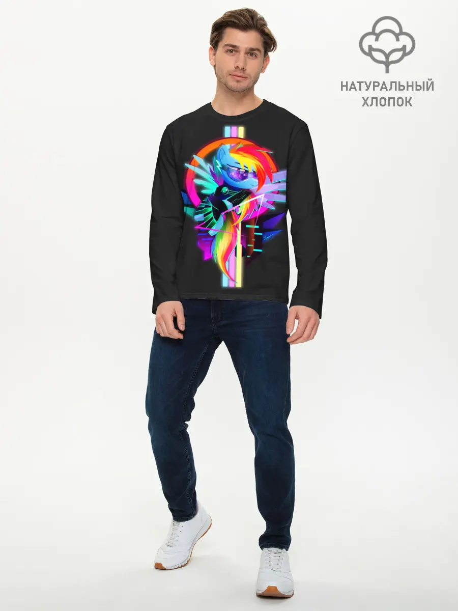 Мужской лонгслив базовый / Мой маленький пони (P007_P004ooo2003899, P004ooo2003899)