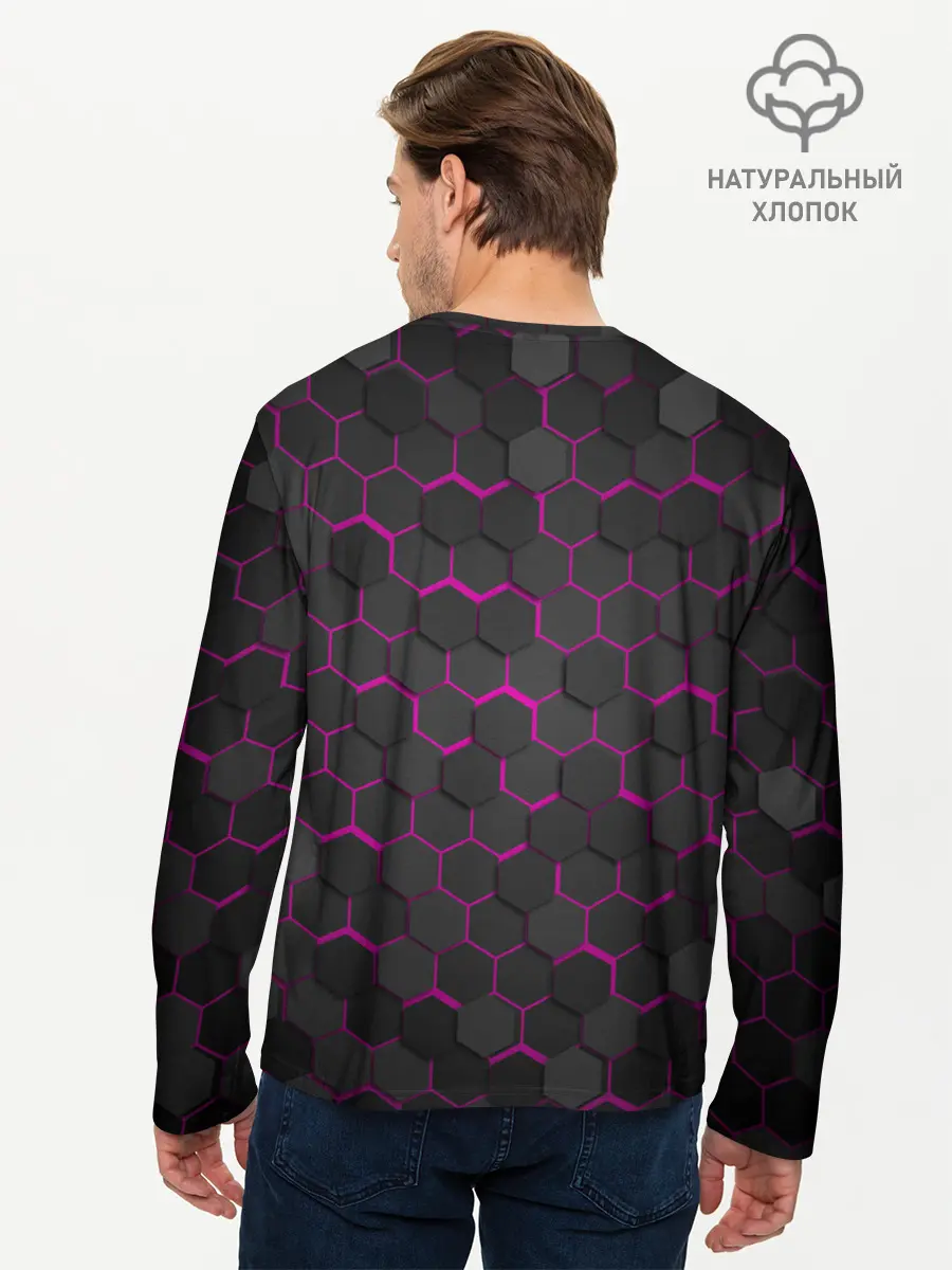 Мужской лонгслив базовый / OCTAGON розовый (P007_P004ooo2005535, P004ooo2005535)