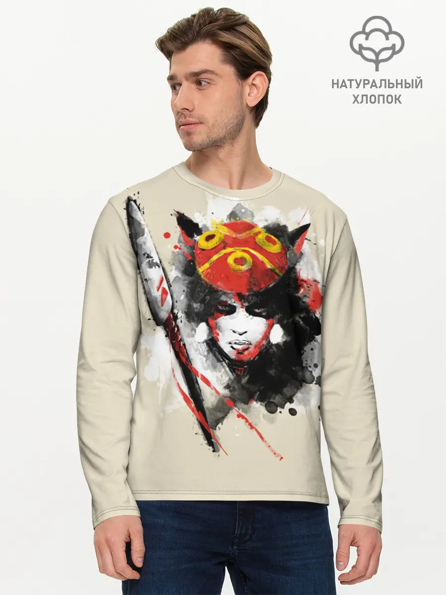 Мужской лонгслив базовый / Princess Mononoke (P007_P004ooo2004919, P004ooo2004919)