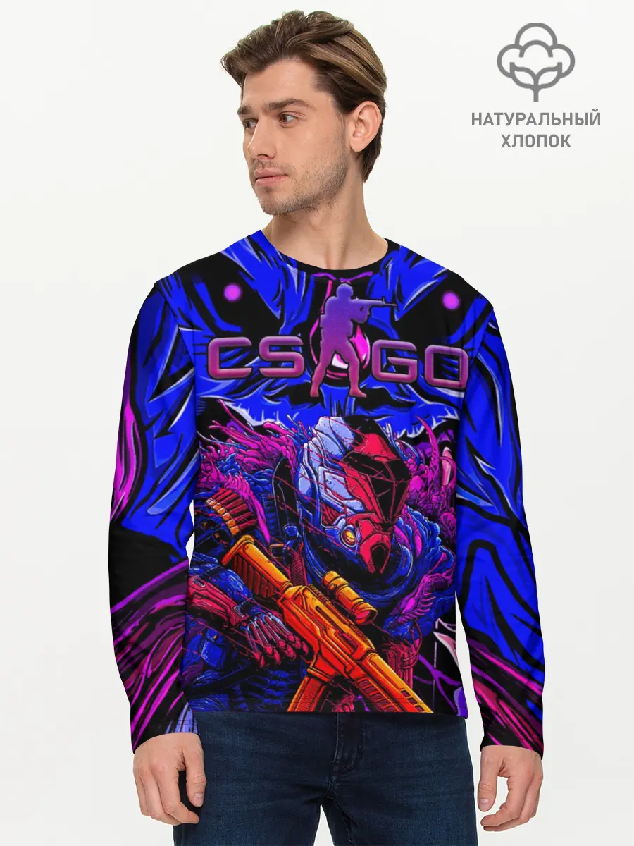 Мужской лонгслив базовый / CS GO hyper beast IMBAskin (P007_P004ooo2007025, P004ooo2007025)