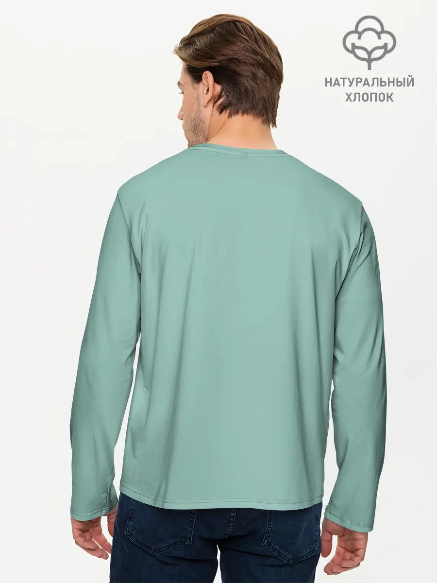 Мужской лонгслив базовый / Billie Eilish Mint Art (P007_P004ooo2007579, P004ooo2007579)
