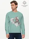 Мужской лонгслив базовый / Billie Eilish Mint Art (P007_P004ooo2007579, P004ooo2007579)