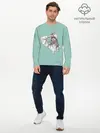Мужской лонгслив базовый / Billie Eilish Mint Art (P007_P004ooo2007579, P004ooo2007579)