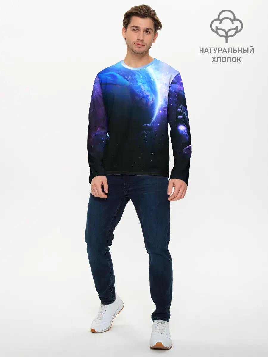 Мужской лонгслив базовый / ЗЕМЛЯ (P007_P004ooo2008307, P004ooo2008307)