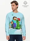 Мужской лонгслив базовый / MINECRAFT НОВОГОДНИЙ (P007_P004ooo2006081, P004ooo2006081)