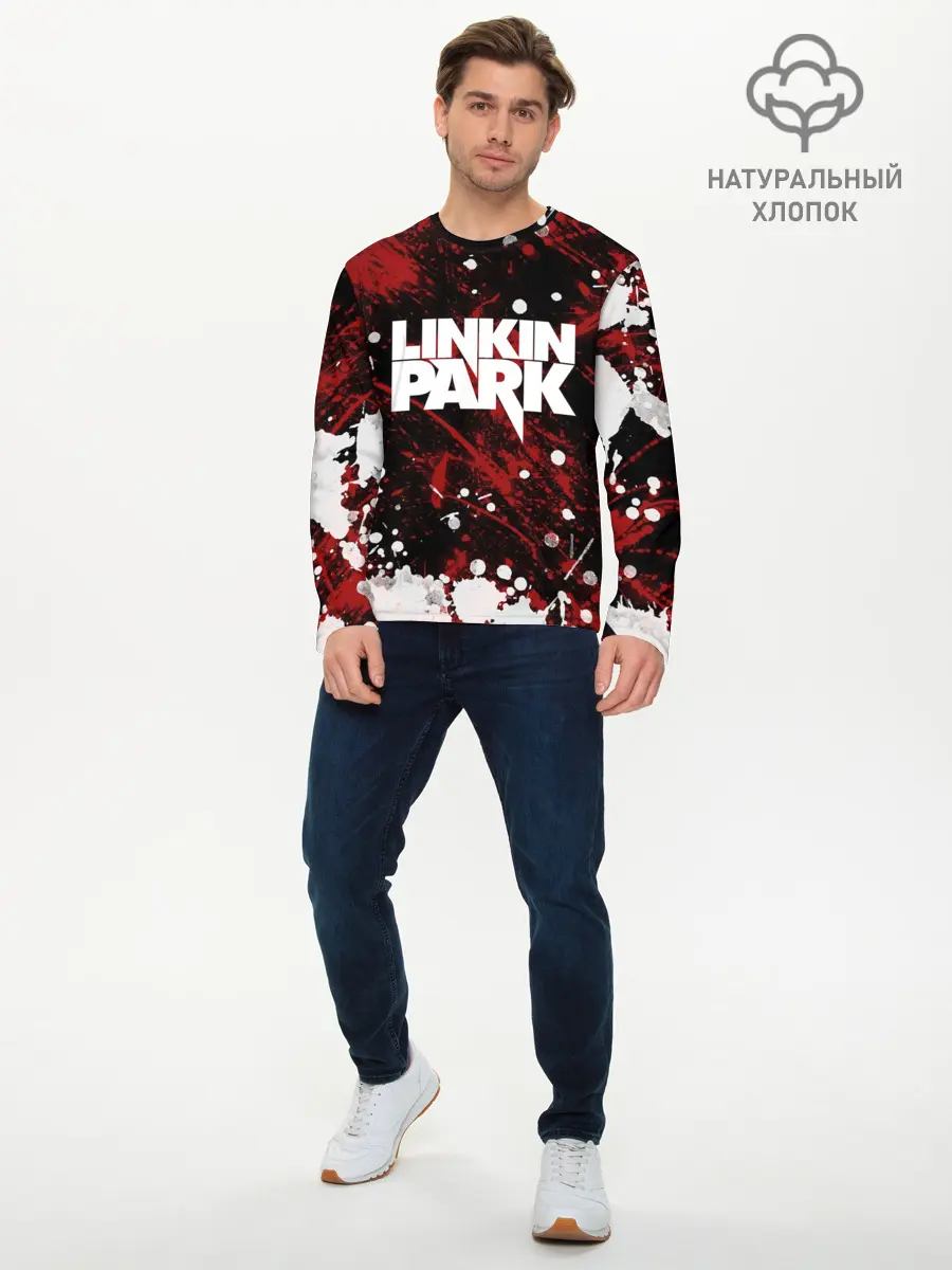 Мужской лонгслив базовый / Linkin Park (P007_P004ooo2009669, P004ooo2009669)