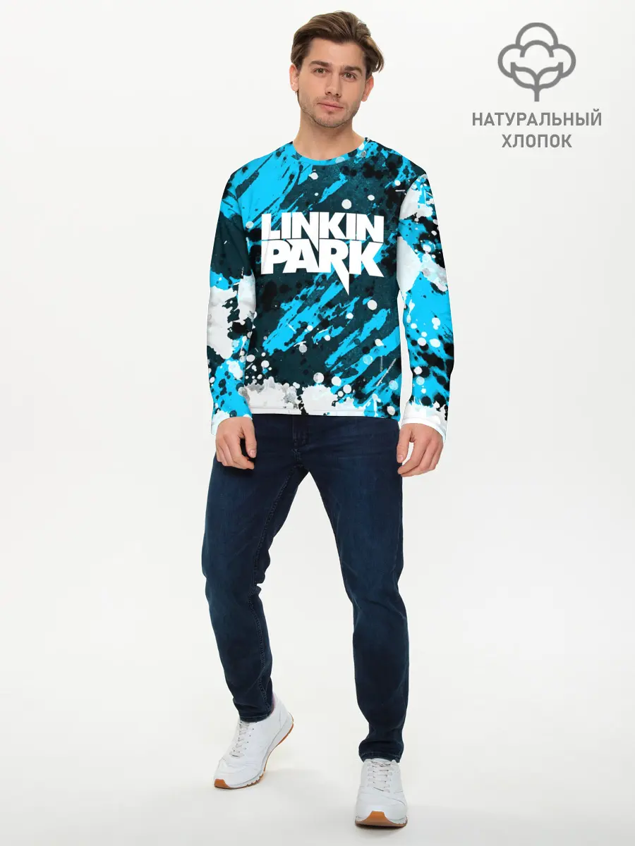 Мужской лонгслив базовый / Linkin Park (P007_P004ooo2009777, P004ooo2009777)