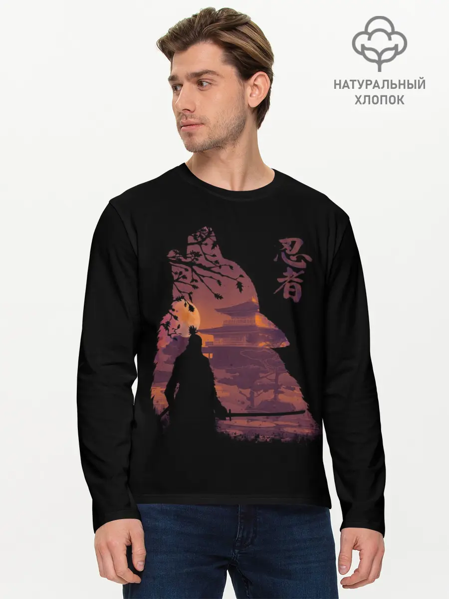 Мужской лонгслив базовый / Sekiro: Shadows Die Twice (P007_P004ooo2009795, P004ooo2009795)