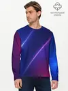 Мужской лонгслив базовый / фиолетово 3d волны 2020 (P007_P004ooo2010521, P004ooo2010521)