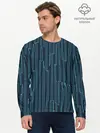 Мужской лонгслив базовый / Стильный узор (P007_P004ooo2010273, P004ooo2010273)