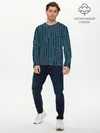 Мужской лонгслив базовый / Стильный узор (P007_P004ooo2010273, P004ooo2010273)