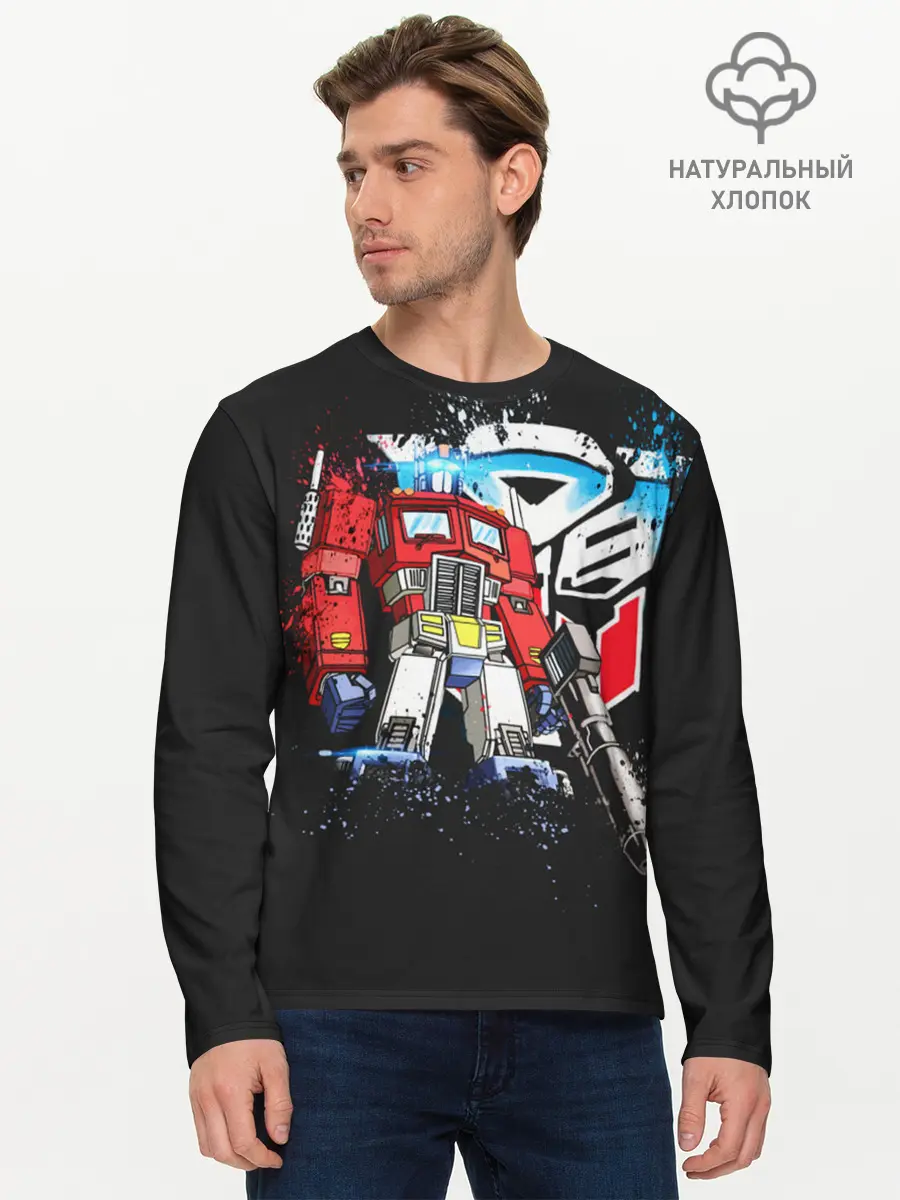 Мужской лонгслив базовый / Transformers (P007_P004ooo2010343, P004ooo2010343)