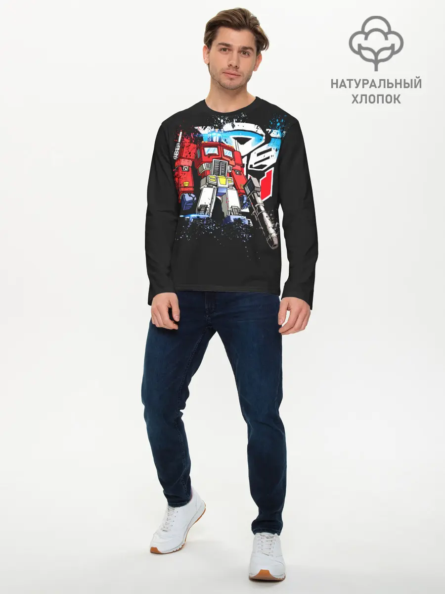 Мужской лонгслив базовый / Transformers (P007_P004ooo2010343, P004ooo2010343)