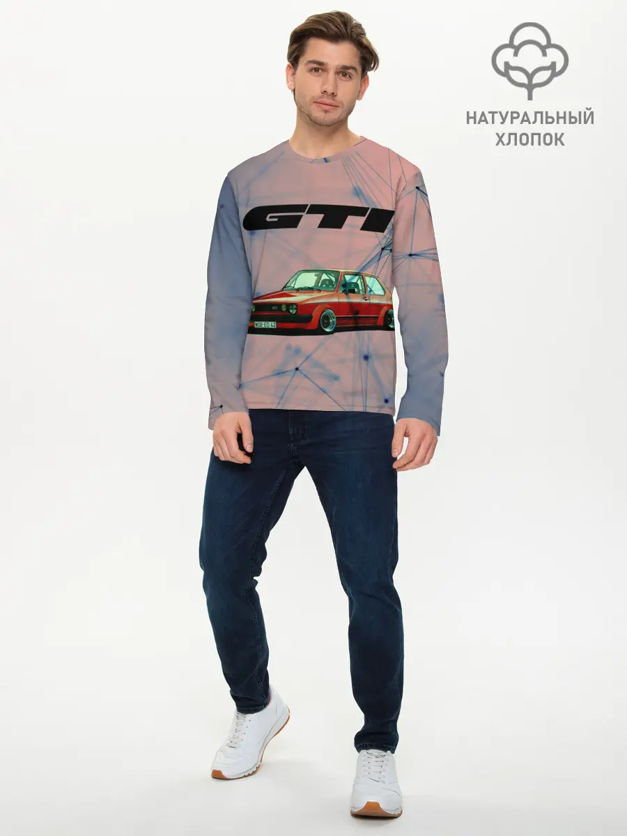 Мужской лонгслив базовый / Volkswagen (P007_P004ooo2013409, P004ooo2013409)