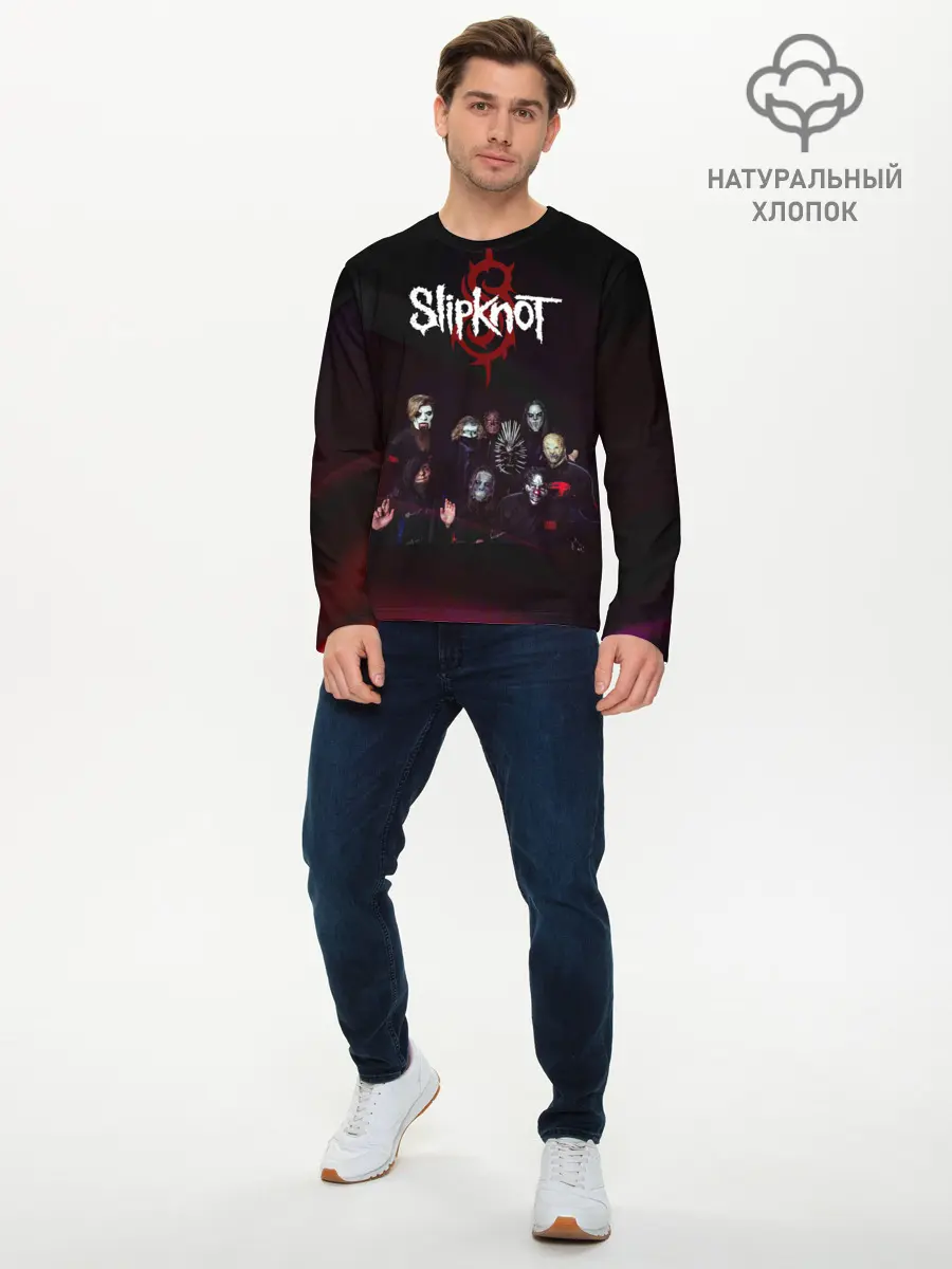Мужской лонгслив базовый / Slipknot (P007_P004ooo2018531, P004ooo2018531)