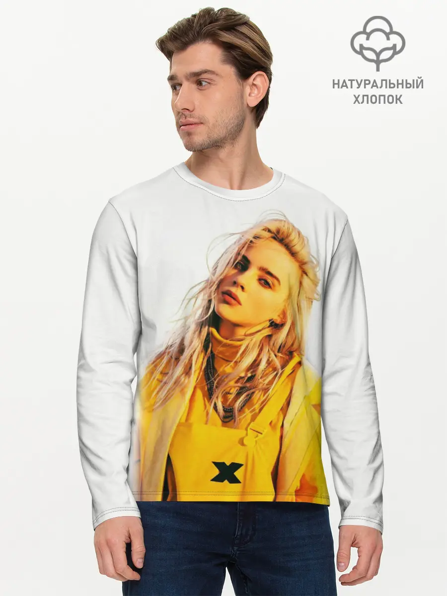 Мужской лонгслив базовый / BILLIE EILISH (P007_P004ooo2016957, P004ooo2016957)