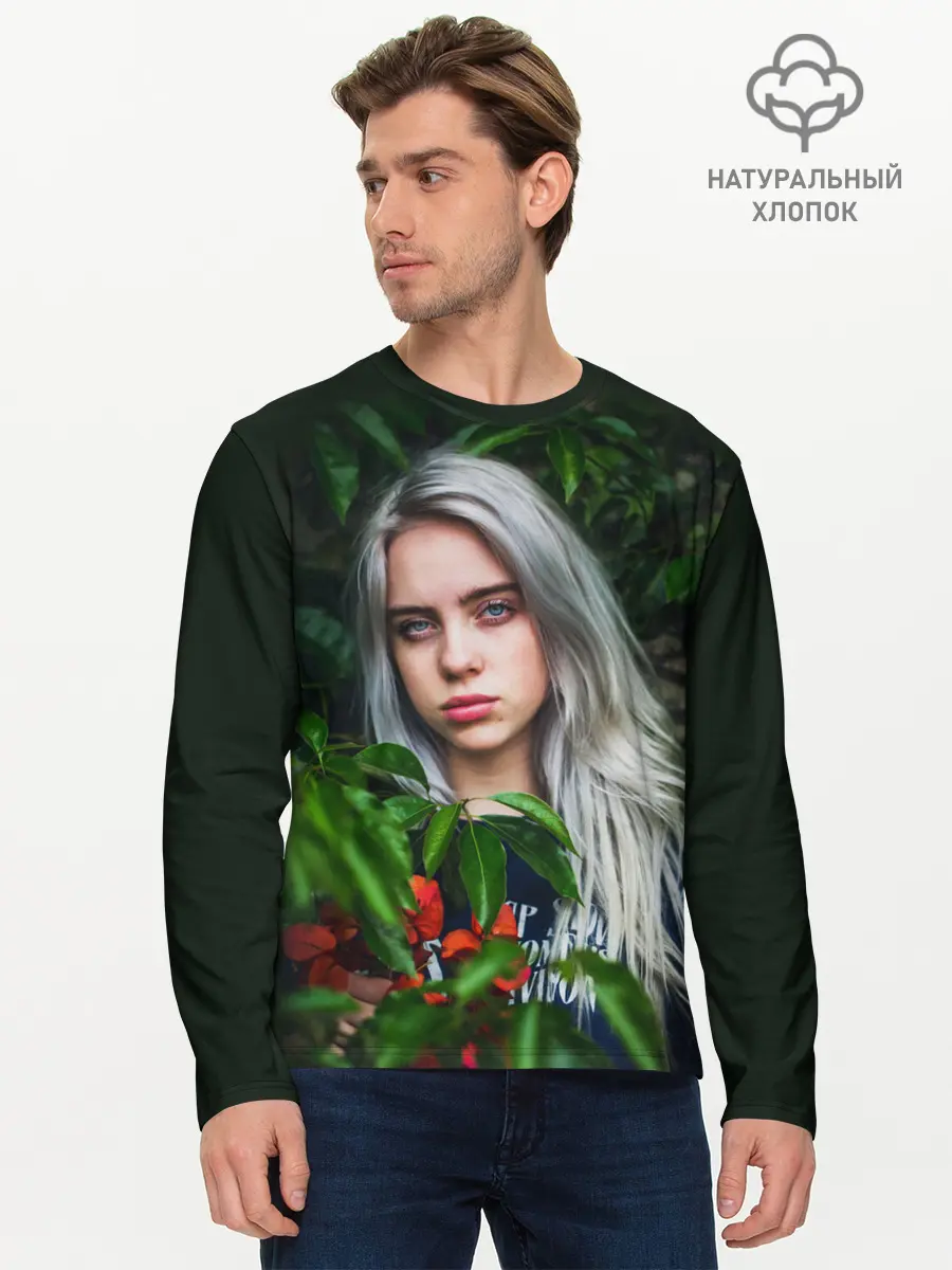 Мужской лонгслив базовый / BILLIE EILISH (P007_P004ooo2016985, P004ooo2016985)