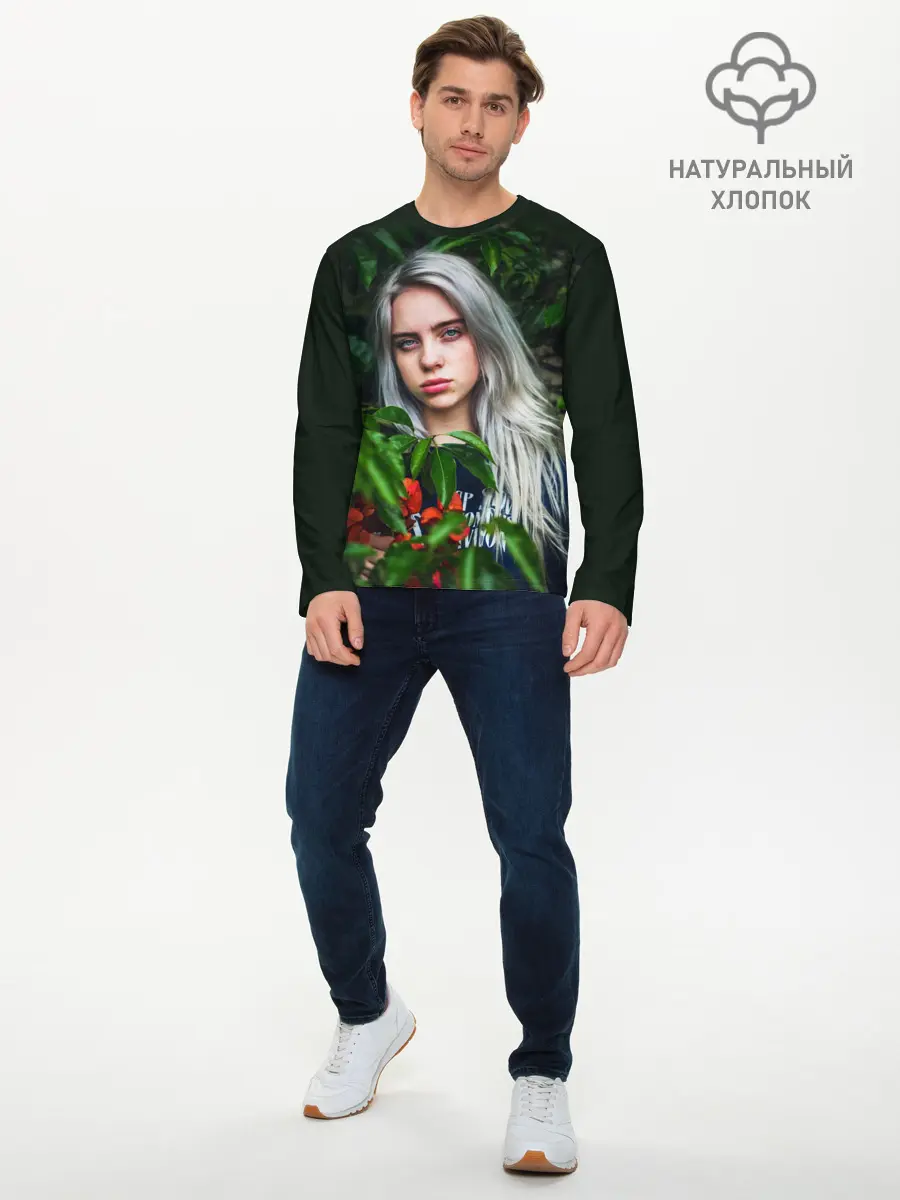 Мужской лонгслив базовый / BILLIE EILISH (P007_P004ooo2016985, P004ooo2016985)