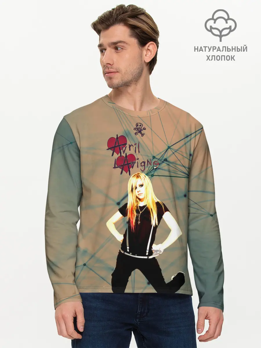 Мужской лонгслив базовый / Avril Lavigne (P007_P004ooo2018283, P004ooo2018283)