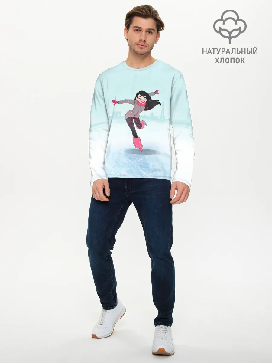 Мужской лонгслив базовый / Фигурное катание (P007_P004ooo2022993, P004ooo2022993)