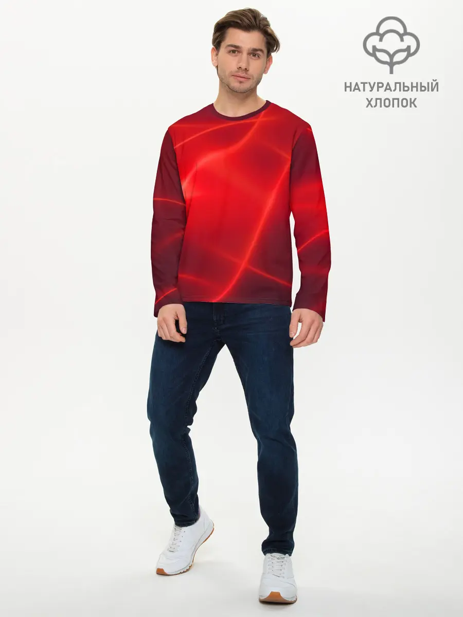 Мужской лонгслив базовый / Плавные Линии (P007_P004ooo2024229, P004ooo2024229)