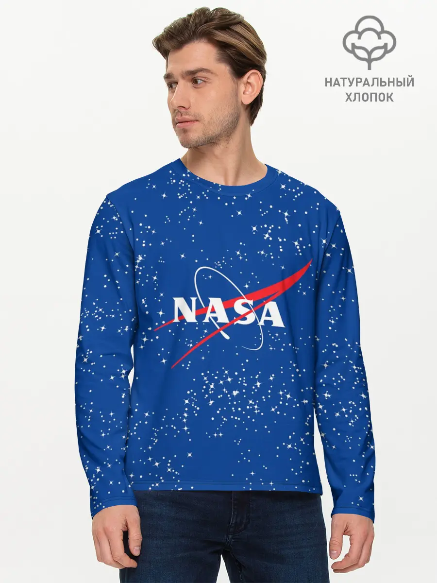 Мужской лонгслив базовый / NASA (P007_P004ooo2030895, P004ooo2030895)