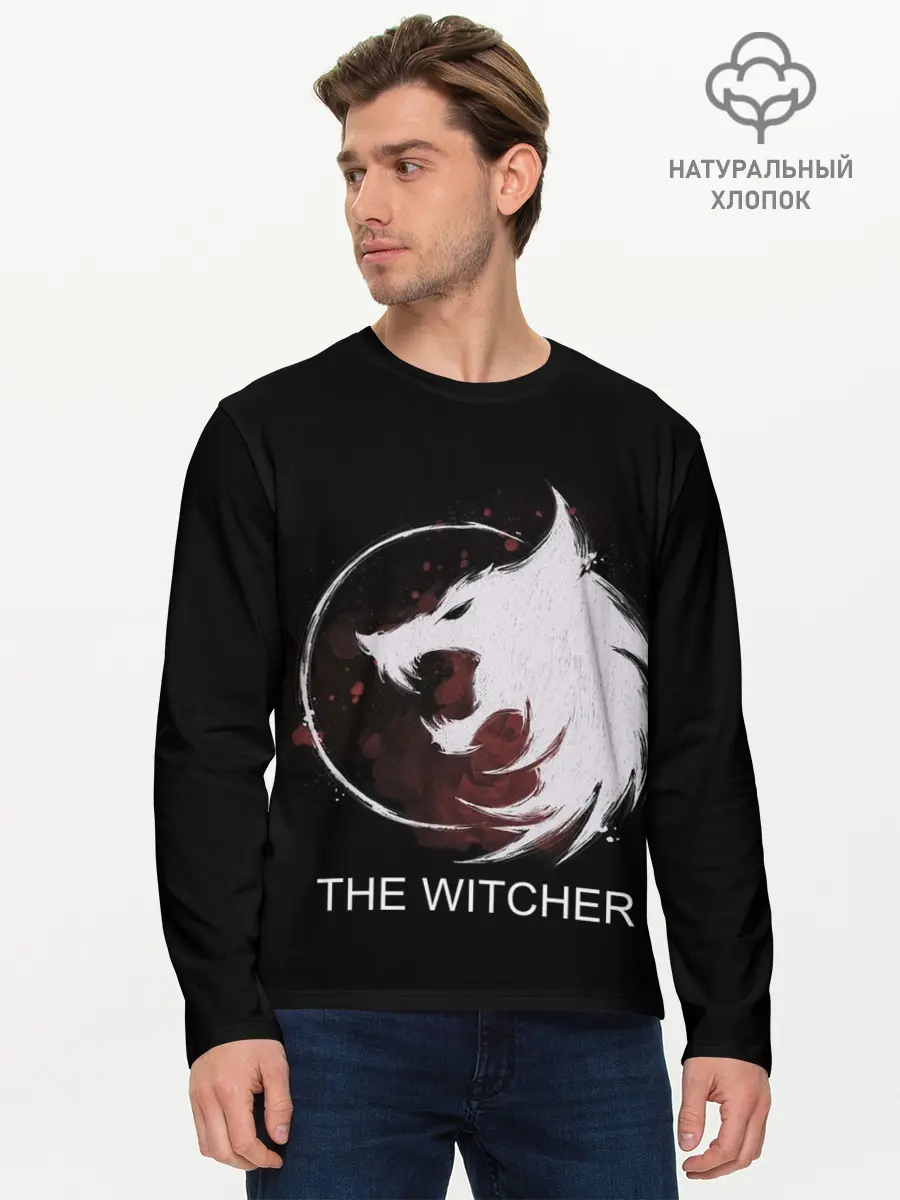 Мужской лонгслив базовый / The Witcher (P007_P004ooo2030319, P004ooo2030319)