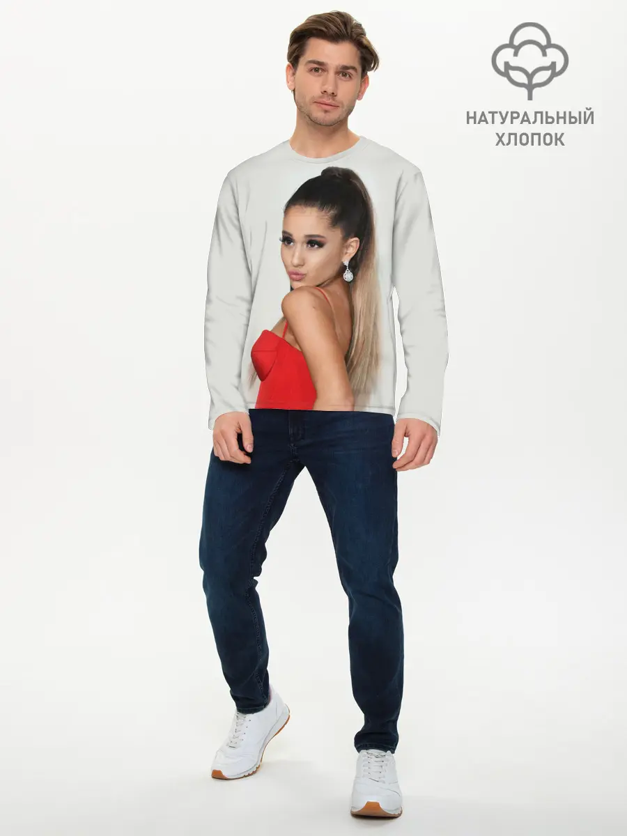 Мужской лонгслив базовый / Ariana Grande (P007_P004ooo2029189, P004ooo2029189)