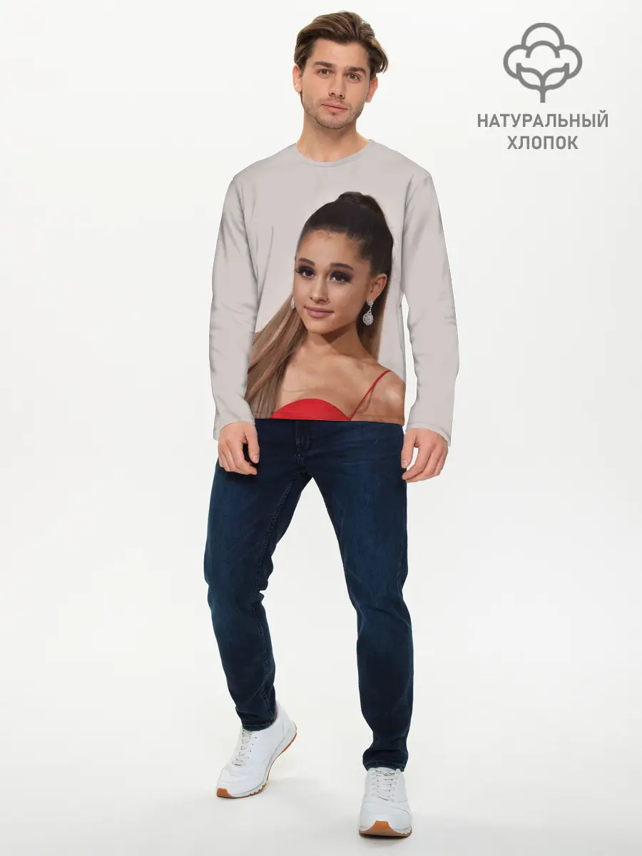 Мужской лонгслив базовый / Ariana Grande (P007_P004ooo2030139, P004ooo2030139)