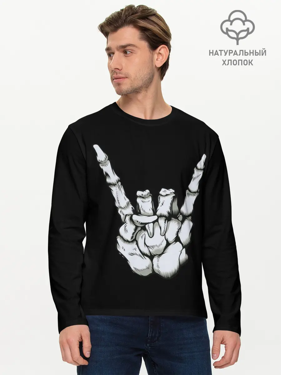 Мужской лонгслив базовый / Rock (P007_P004ooo2037227, P004ooo2037227)