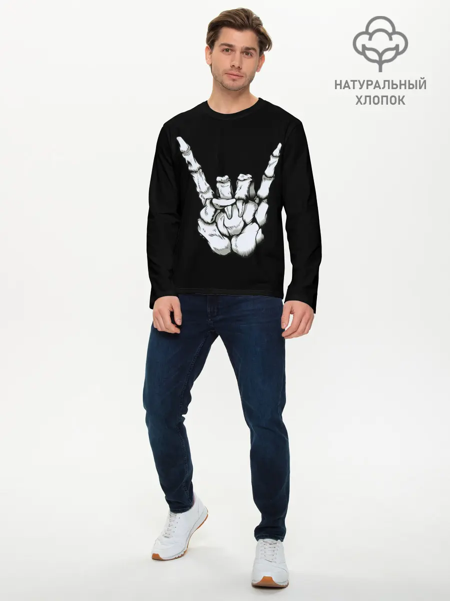 Мужской лонгслив базовый / Rock (P007_P004ooo2037227, P004ooo2037227)