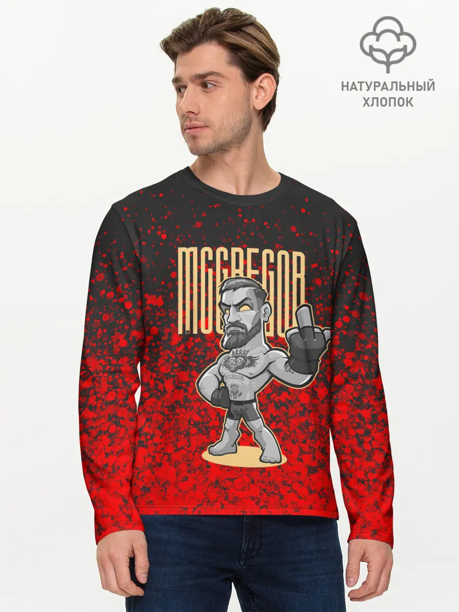 Мужской лонгслив базовый / Conor McGregor | Конор МакГрегор (P007_P004ooo2039001, P004ooo2039001)
