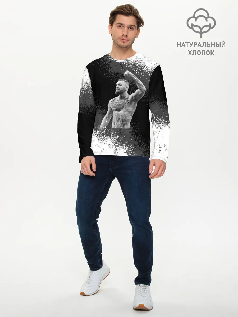 Мужской лонгслив базовый / Conor McGregor | Конор МакГрегор (P007_P004ooo2038967, P004ooo2038967)