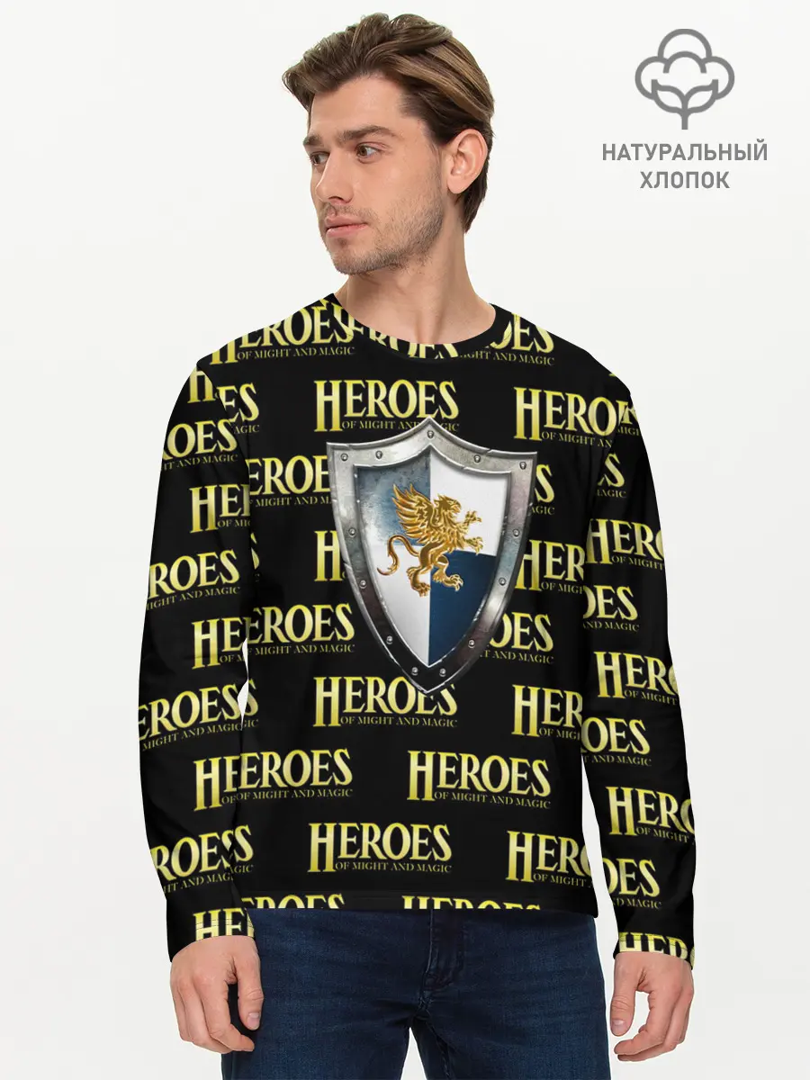 Мужской лонгслив базовый / Heroes of Might and Magic (P007_P004ooo2040423, P004ooo2040423)