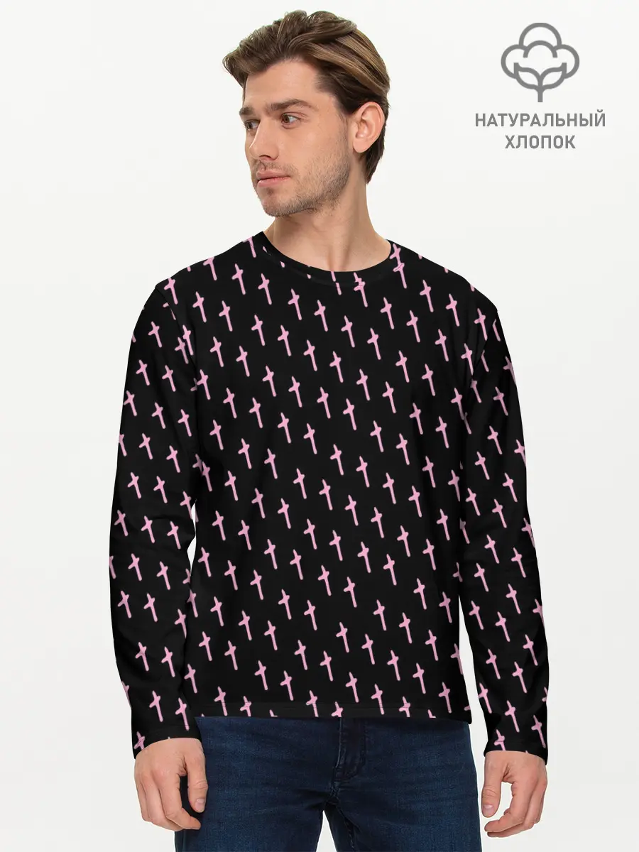 Мужской лонгслив базовый / LiL PEEP Pattern (P007_P004ooo2040615, P004ooo2040615)