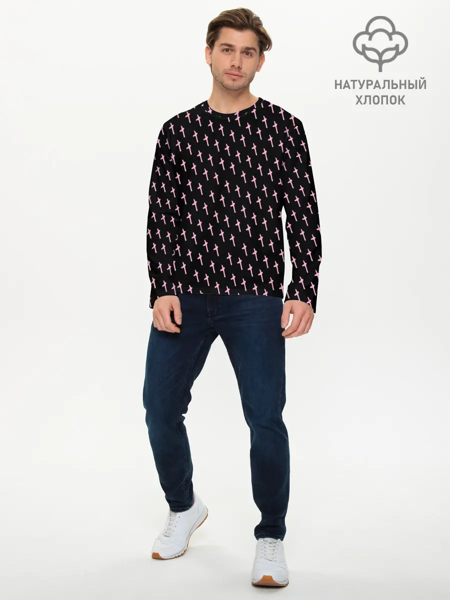 Мужской лонгслив базовый / LiL PEEP Pattern (P007_P004ooo2040615, P004ooo2040615)
