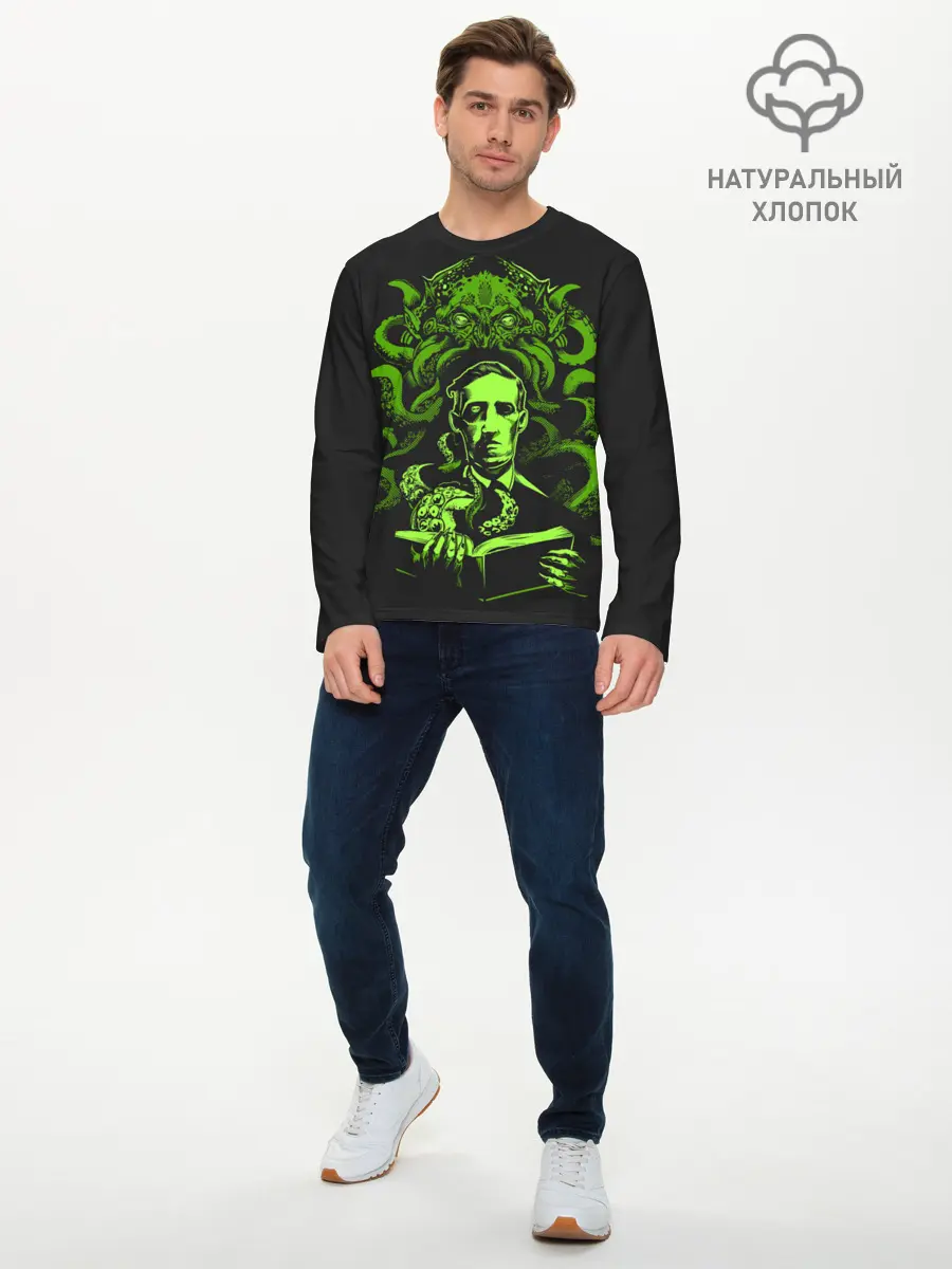 Мужской лонгслив базовый / Cthulhu (P007_P004ooo2039657, P004ooo2039657)