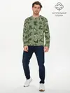 Мужской лонгслив базовый / Камуфляж с котиками (P007_P004ooo2043405, P004ooo2043405)