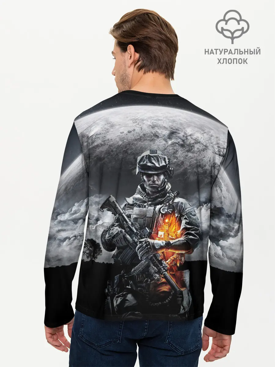 Мужской лонгслив базовый / Battlefield (P007_P004ooo2044253, P004ooo2044253)
