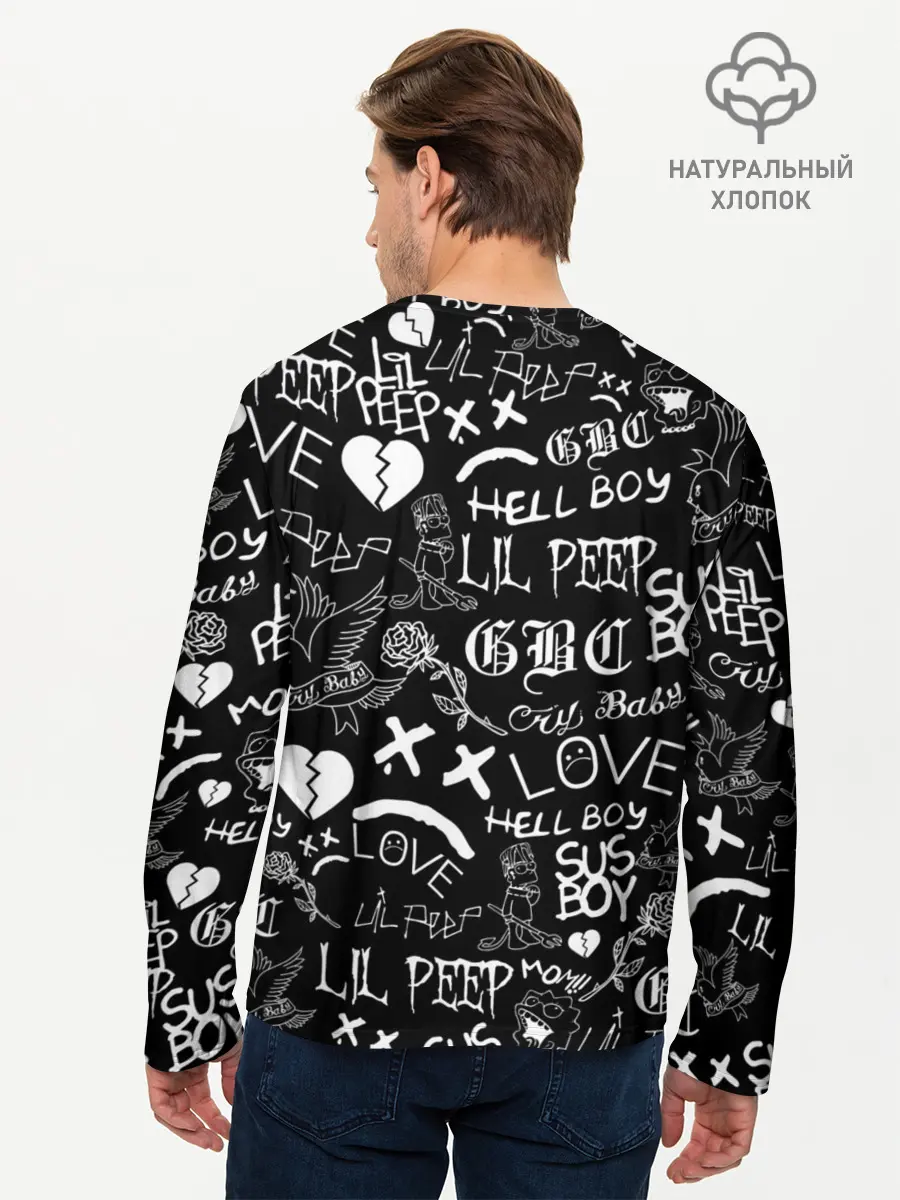 Мужской лонгслив базовый / LIL PEEP LOGOBOMBING | ЛИЛ ПИП (P007_P004ooo2044075, P004ooo2044075)