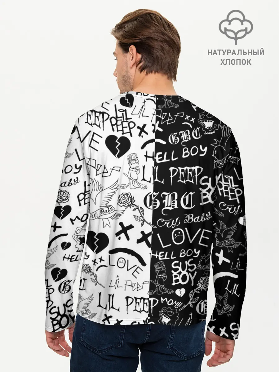 Мужской лонгслив базовый / LIL PEEP LOGOBOMBING | ЛИЛ ПИП (P007_P004ooo2044077, P004ooo2044077)
