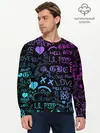 Мужской лонгслив базовый / LIL PEEP NEON | ЛИЛ ПИП НЕОН (P007_P004ooo2044109, P004ooo2044109)