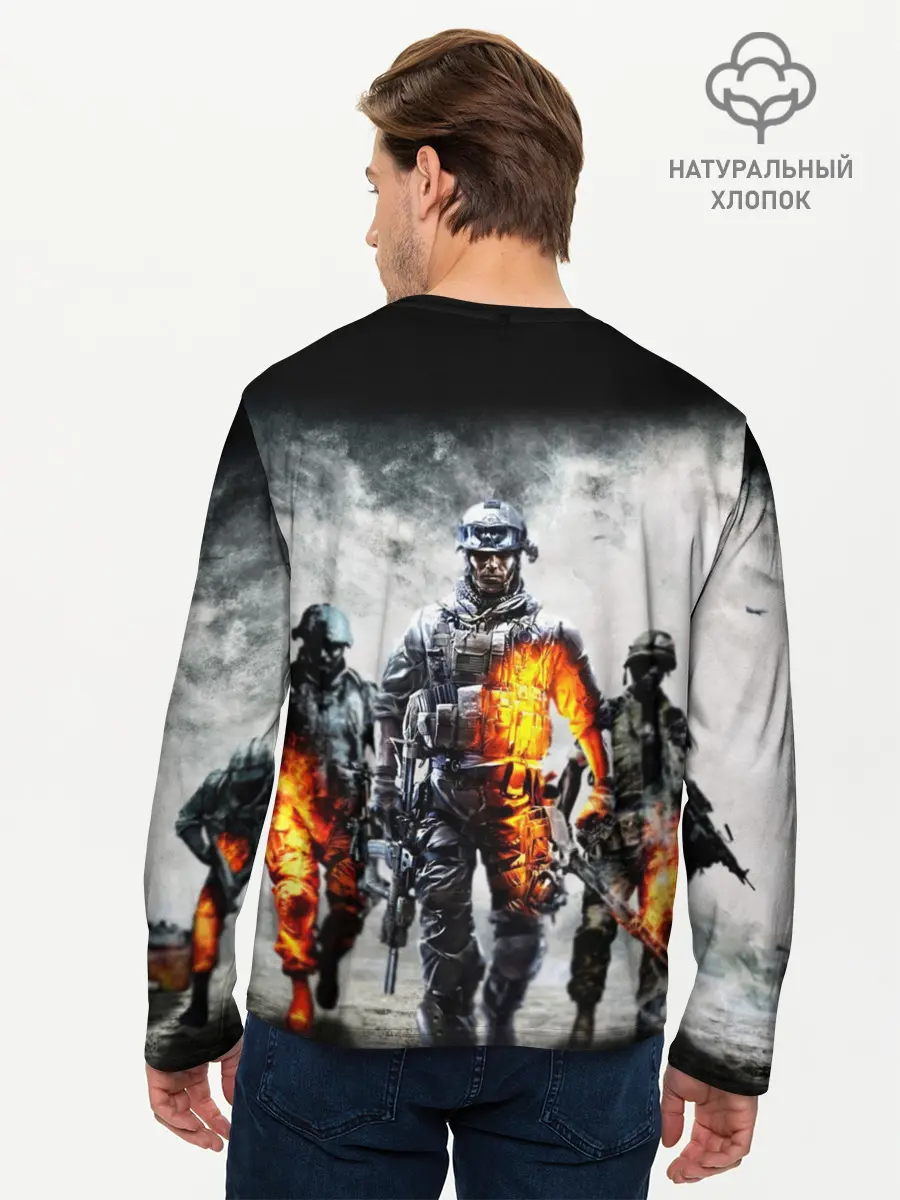 Мужской лонгслив базовый / Battlefield | Батлфилд (P007_P004ooo2044157, P004ooo2044157)