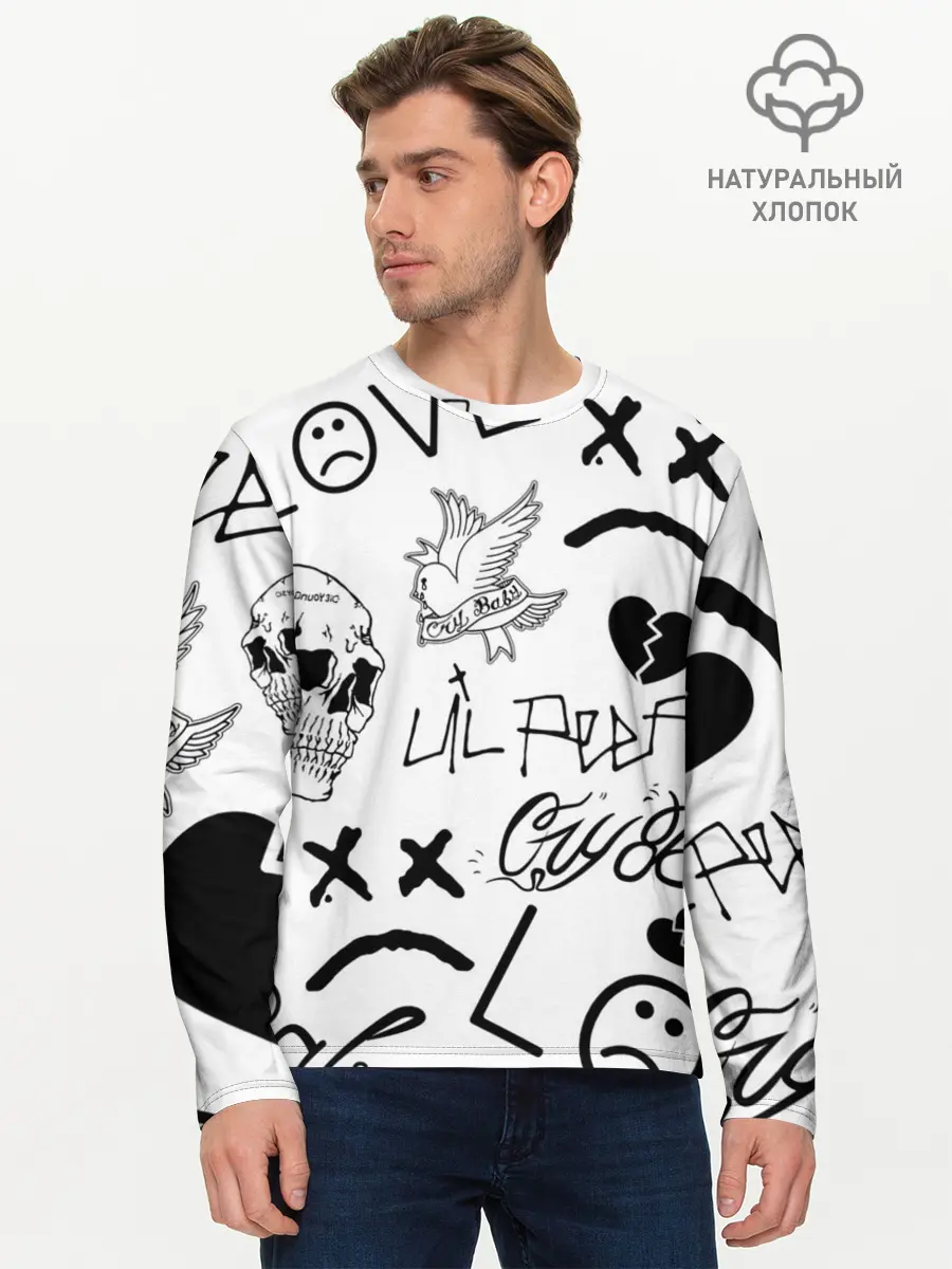 Мужской лонгслив базовый / Lil Peep (P007_P004ooo2043701, P004ooo2043701)