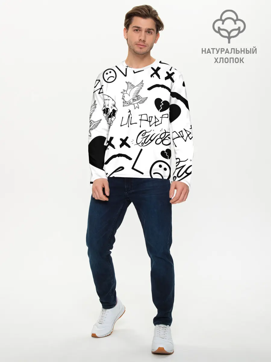 Мужской лонгслив базовый / Lil Peep (P007_P004ooo2043701, P004ooo2043701)
