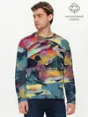 Мужской лонгслив базовый / Абстрактный рисунок (P007_P004ooo2045033, P004ooo2045033)