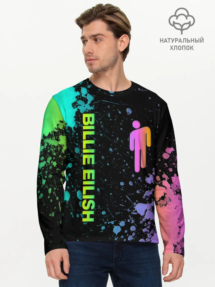 Мужской лонгслив базовый / BILLIE EILISH (P007_P004ooo2048145, P004ooo2048145)