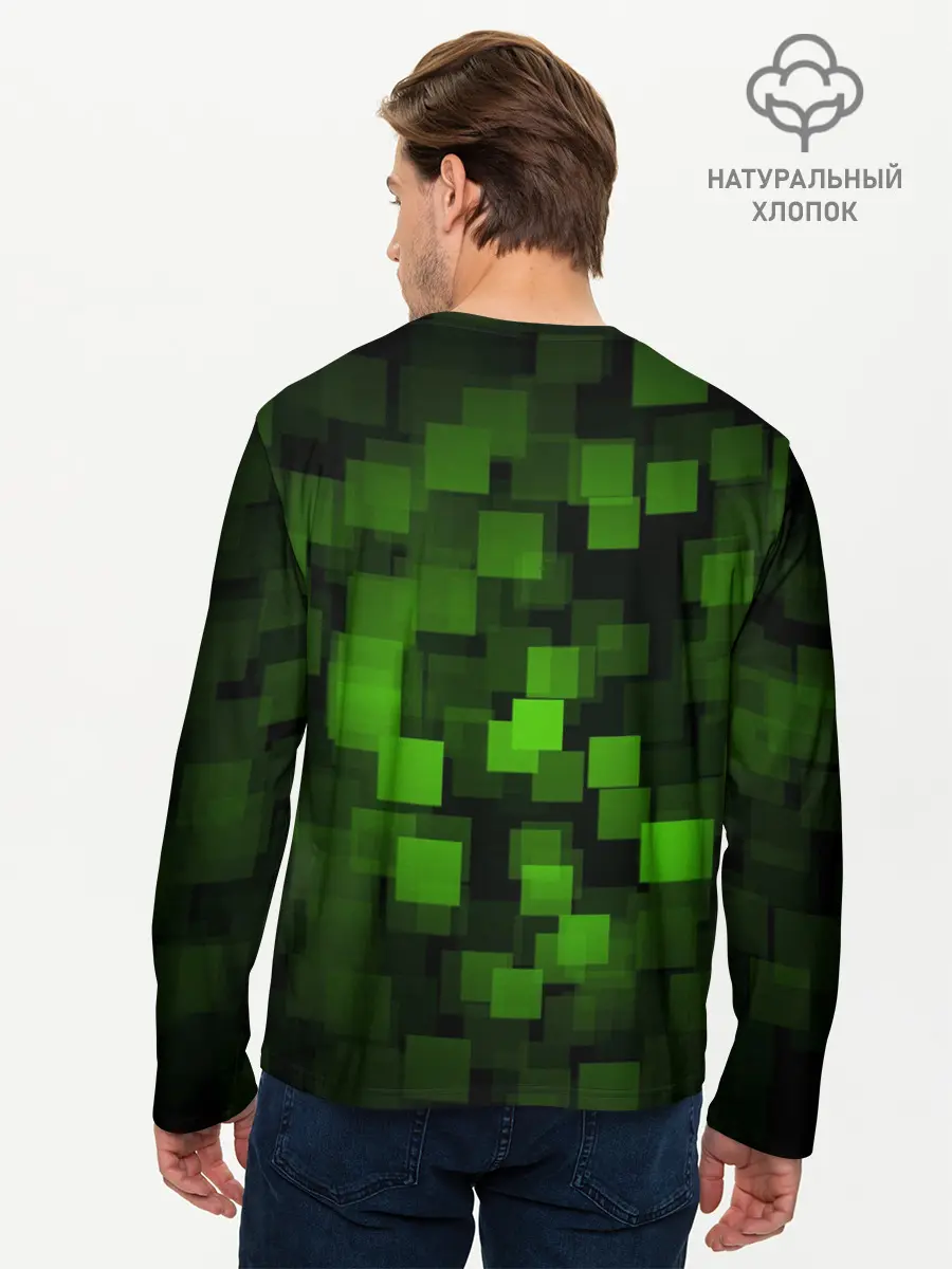 Мужской лонгслив базовый / Minecraft / Майнкрафт (P007_P004ooo2049211, P004ooo2049211)